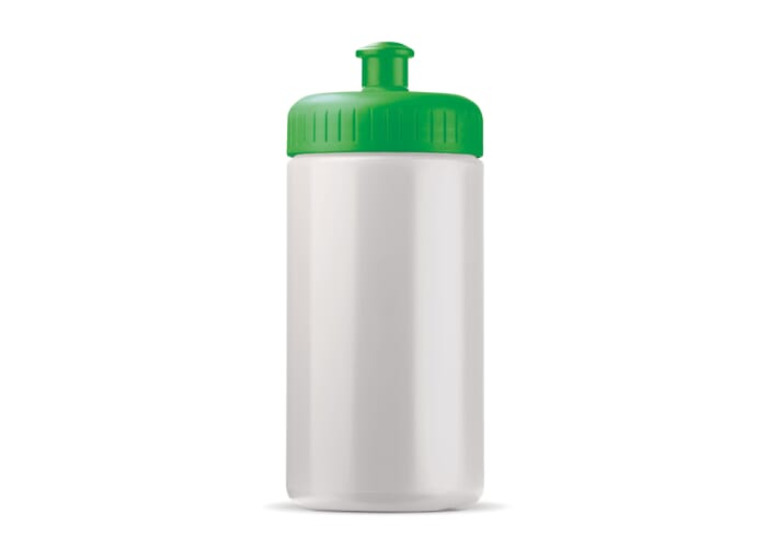 Bidon sport promotionnel Basic 500 ml Blanc / Vert